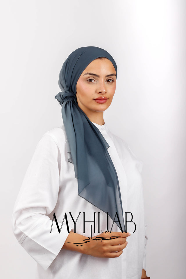 Foulard Lycra Dégradé -Gris fonce