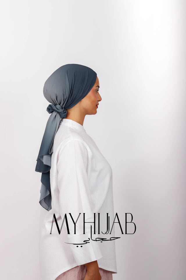 Foulard Lycra Dégradé -Gris fonce