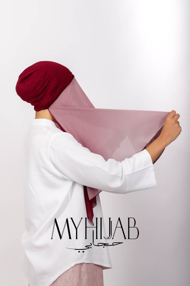 Foulard Lycra Dégradé - Bordeaux rosé