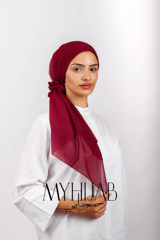 Foulard Lycra Dégradé - Bordeaux rosé