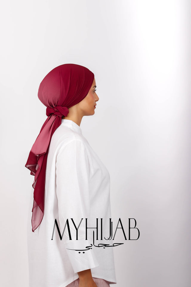 Foulard Lycra Dégradé - Bordeaux rosé