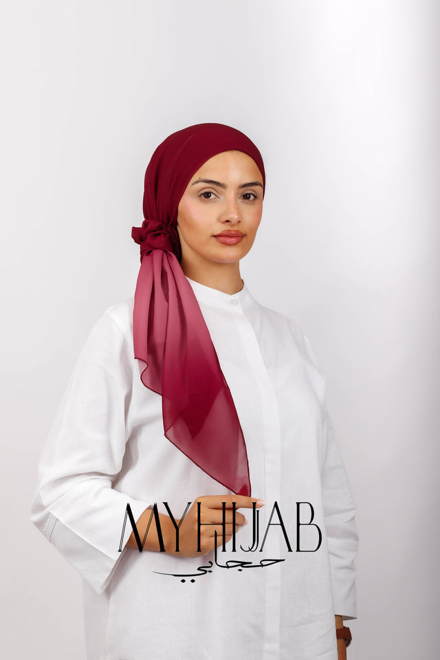 Foulard Lycra Dégradé - Bordeaux rosé