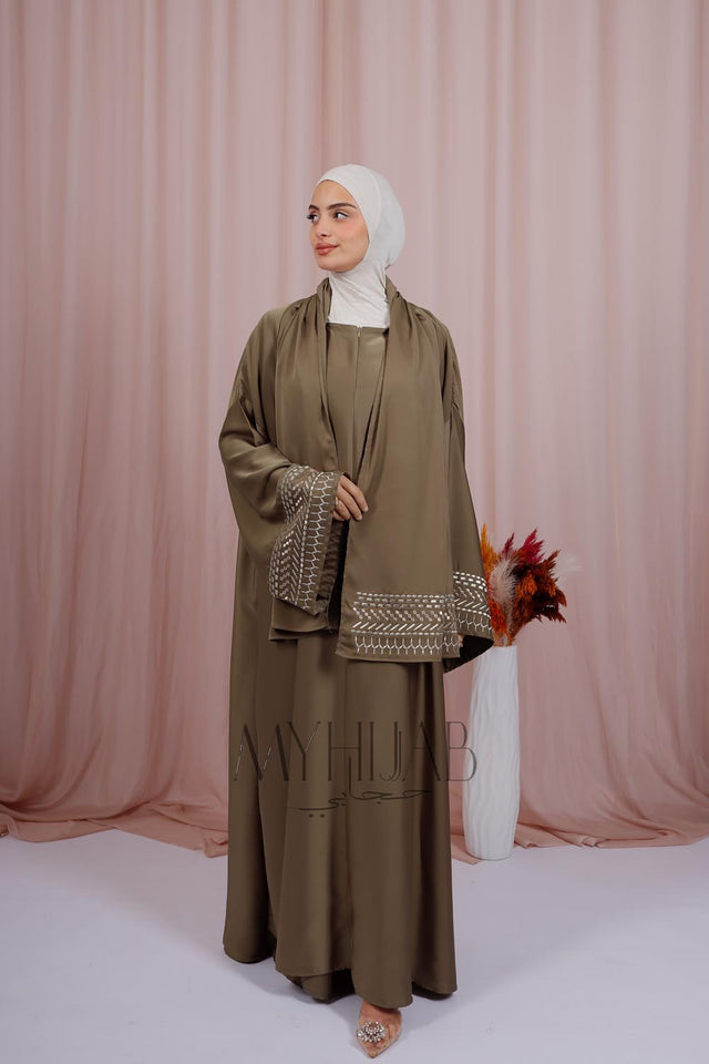 Abaya Nayra - Vert olive
