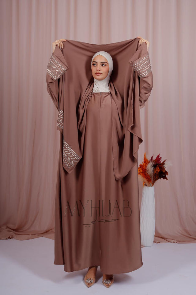 Abaya Nayra - Marron pink