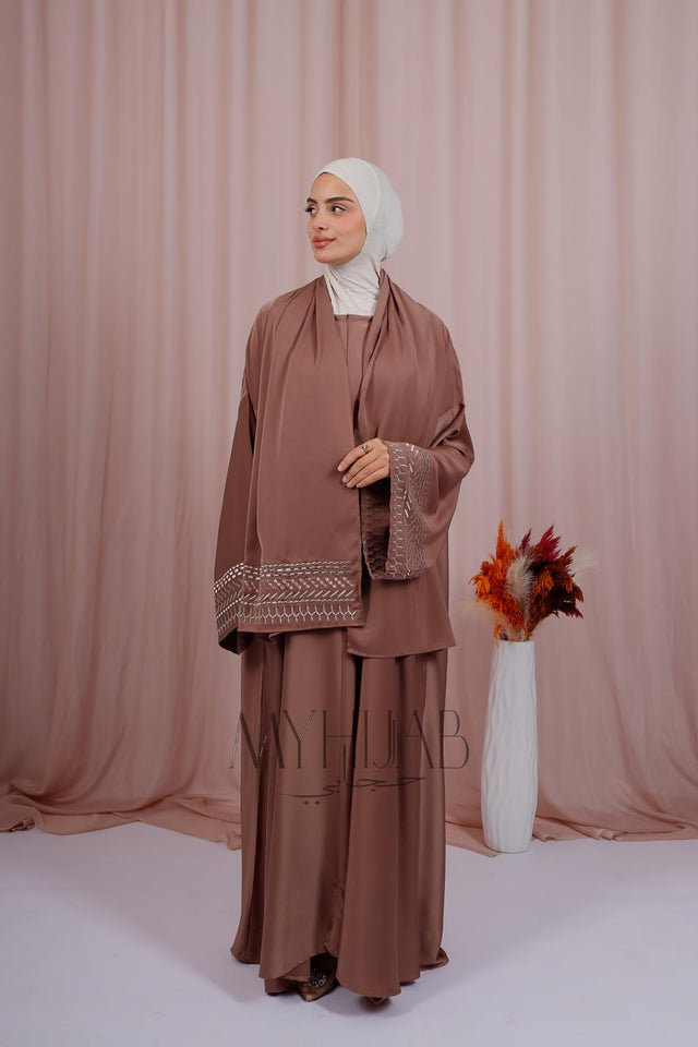 Abaya Nayra - Marron pink