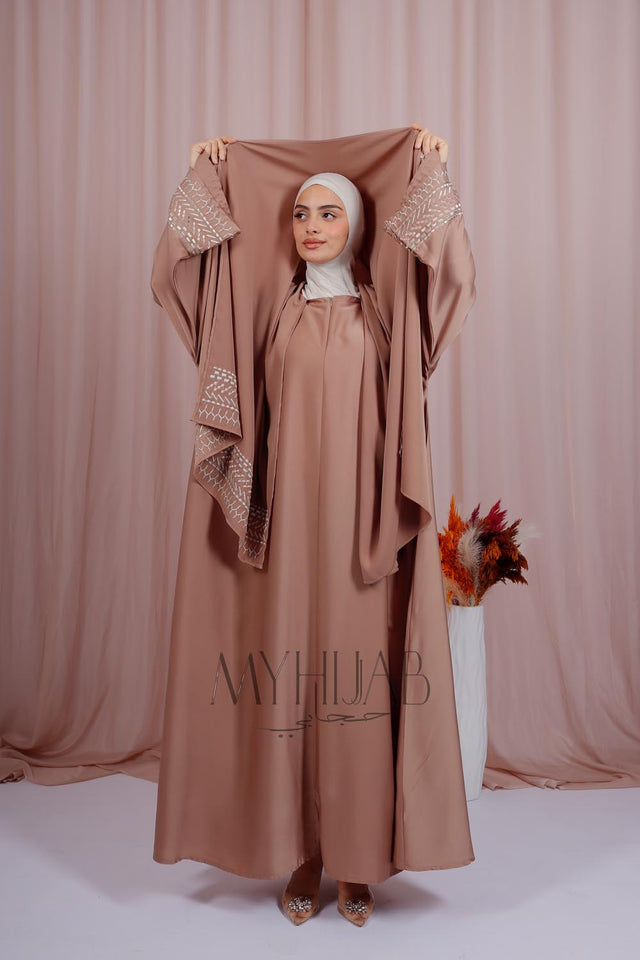 Abaya Nayra - Beige pink