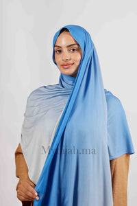 Lycra degradé - Bleu ciel