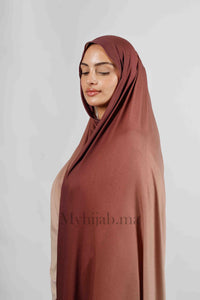 Lycra degradé -Marron Beige
