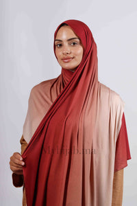 Lycra degradé -Brique Rose
