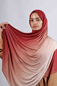 Lycra degradé -Brique Rose