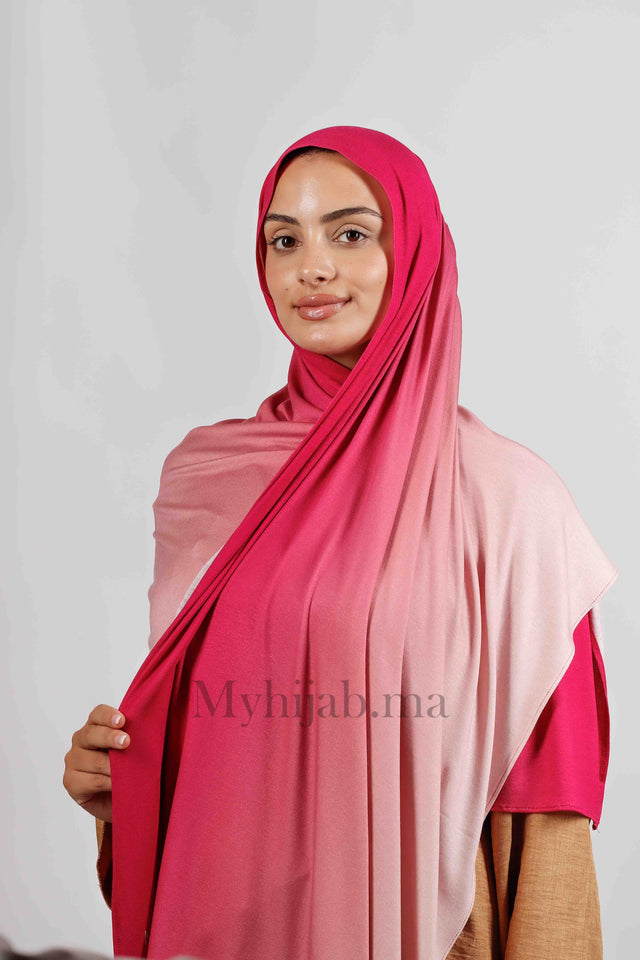 Lycra degradé - Rose fushia