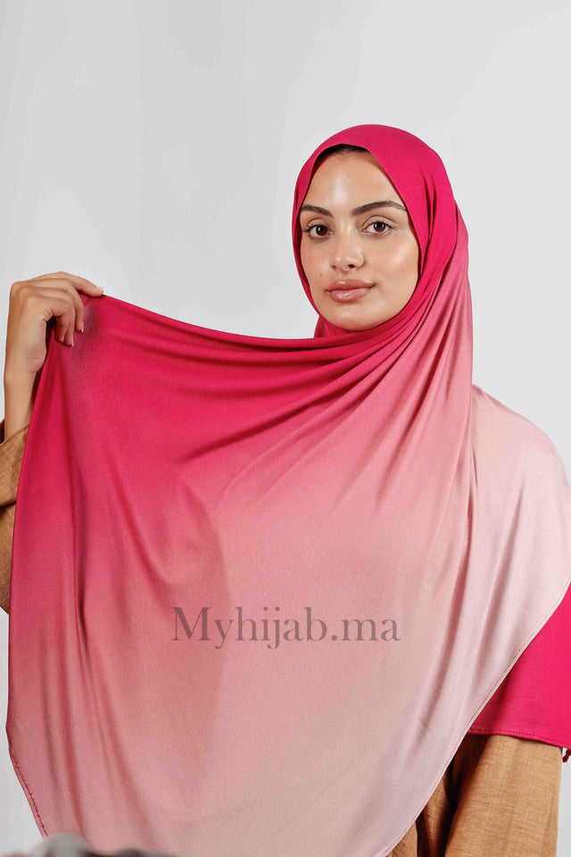 Lycra degradé - Rose fushia