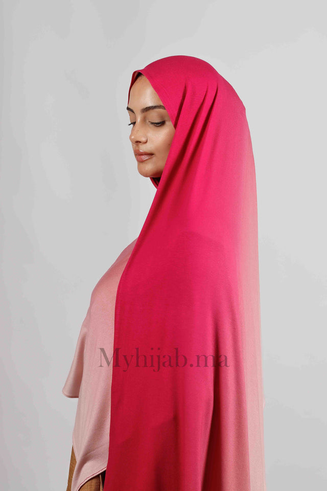 Lycra degradé - Rose fushia