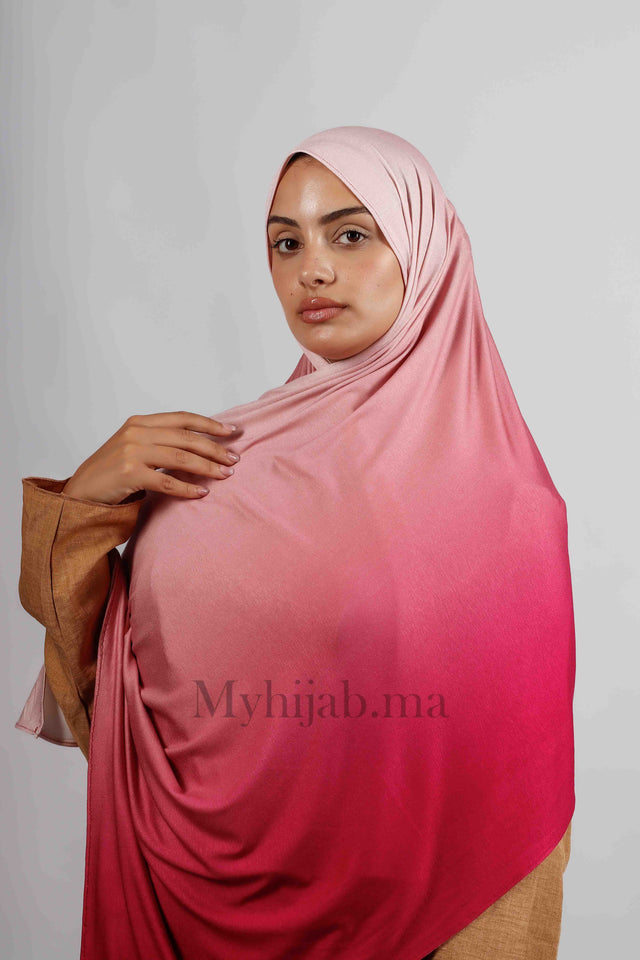 Lycra degradé - Rose fushia