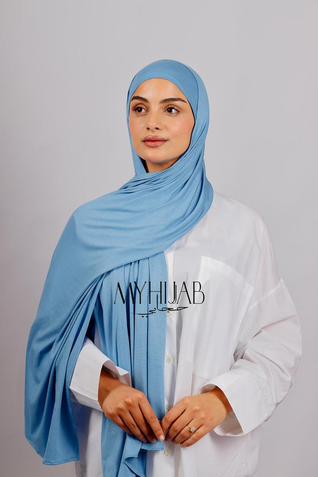 Lycra Bonnet Jasmine - Bleu pale