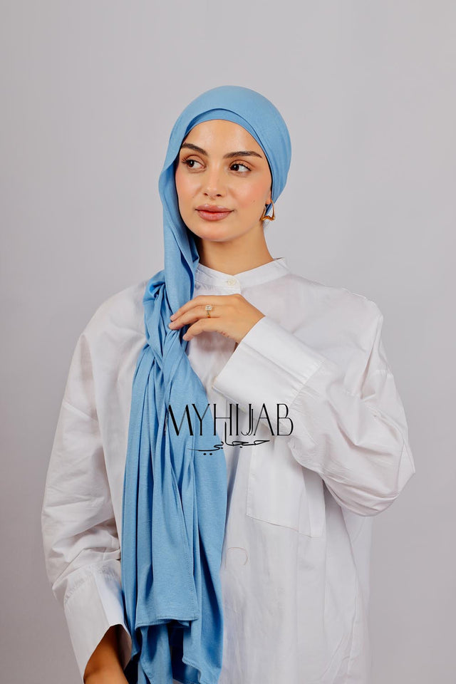 Lycra Bonnet Jasmine - Bleu pale