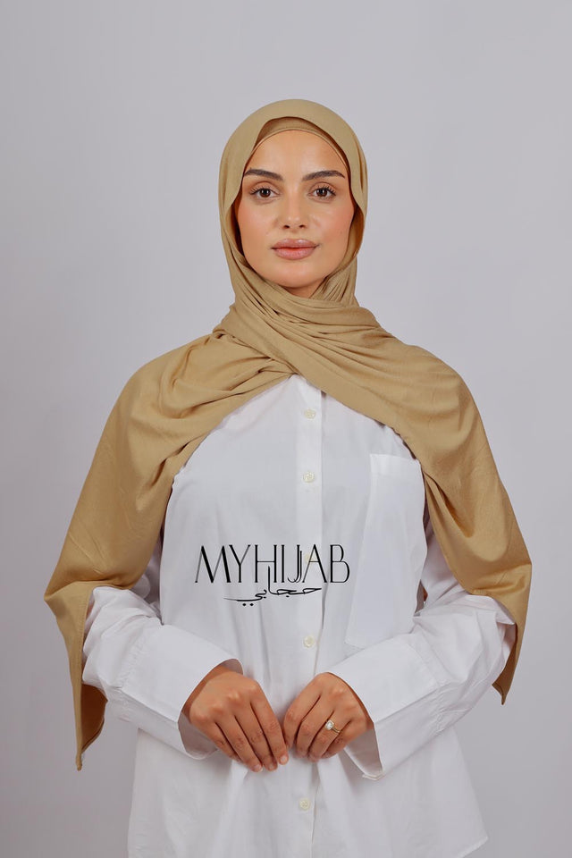 Lycra Bonnet Jasmine - Beige foncé