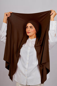 Lycra Bonnet Jasmine - Marron foncé