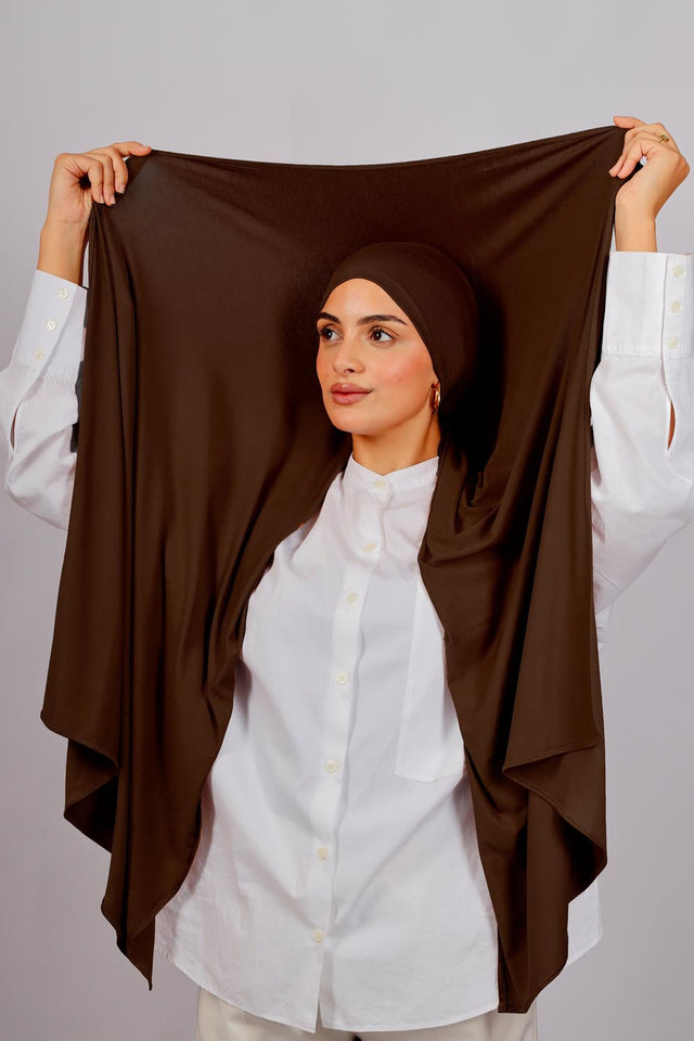 Lycra Bonnet Jasmine - Marron foncé