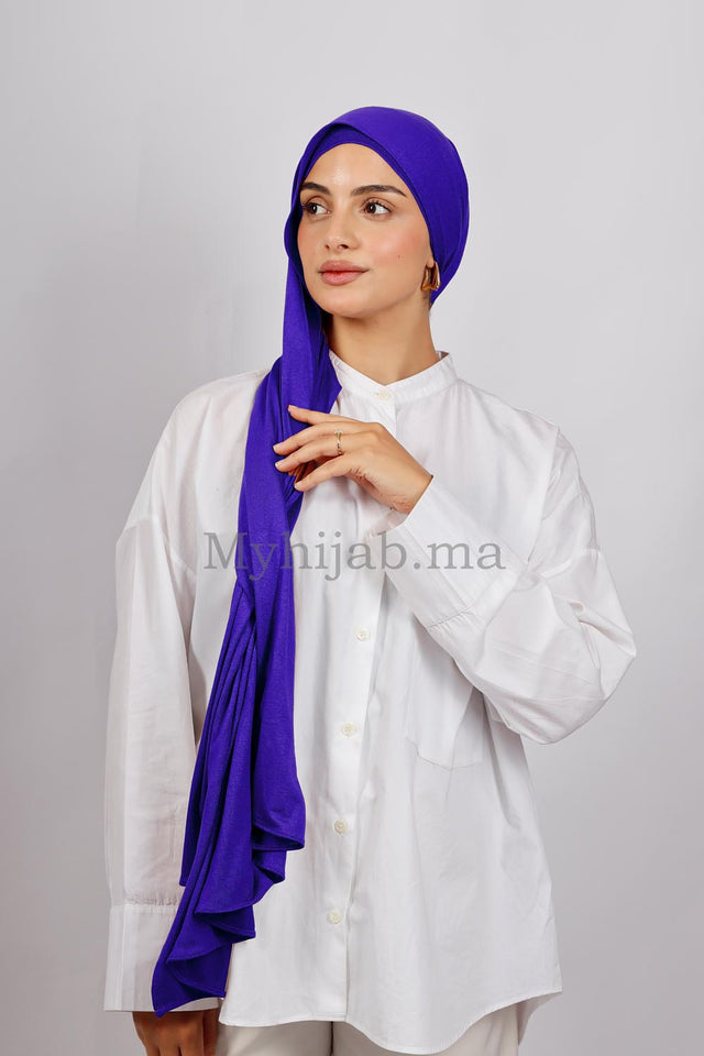 Lycra Bonnet Jasmine - Bleu roi
