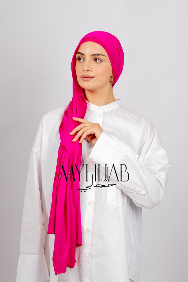 Lycra Bonnet Jasmine -  Rose fushia
