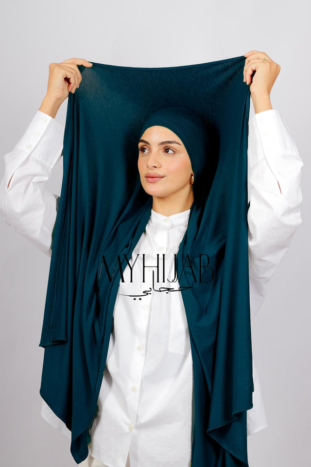 Lycra Bonnet Jasmine - Bleu pétrole