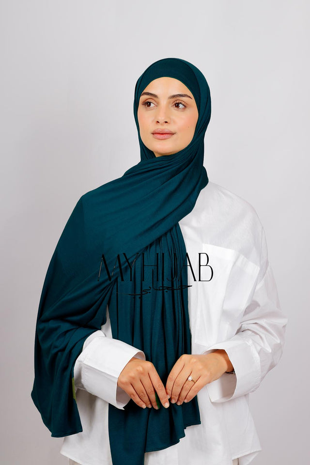 Lycra Bonnet Jasmine - Bleu pétrole