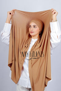 Lycra Bonnet Jasmine - Beige foncé