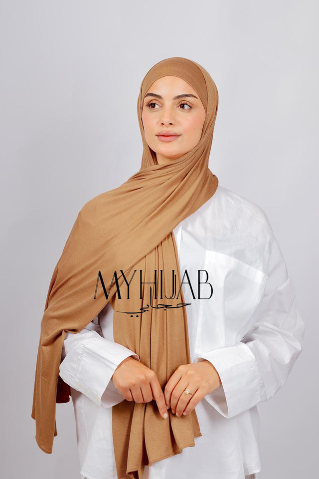 Lycra Bonnet Jasmine - Beige foncé