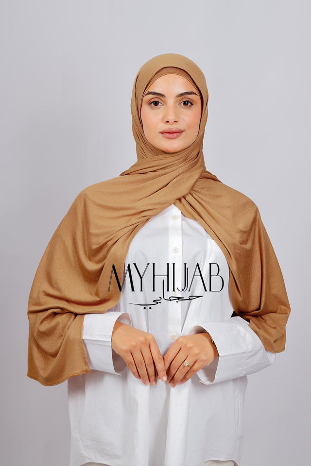 Lycra Bonnet Jasmine - Beige foncé