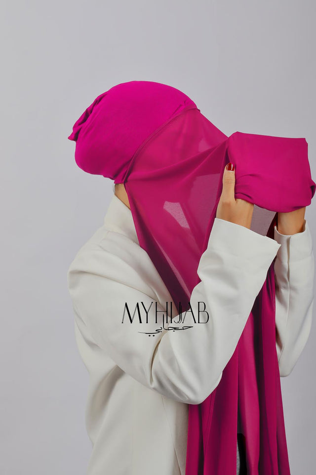 Châle Bonnet - Rose indien