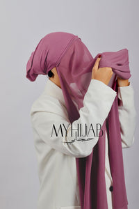 Châle Bonnet - Rose mauve