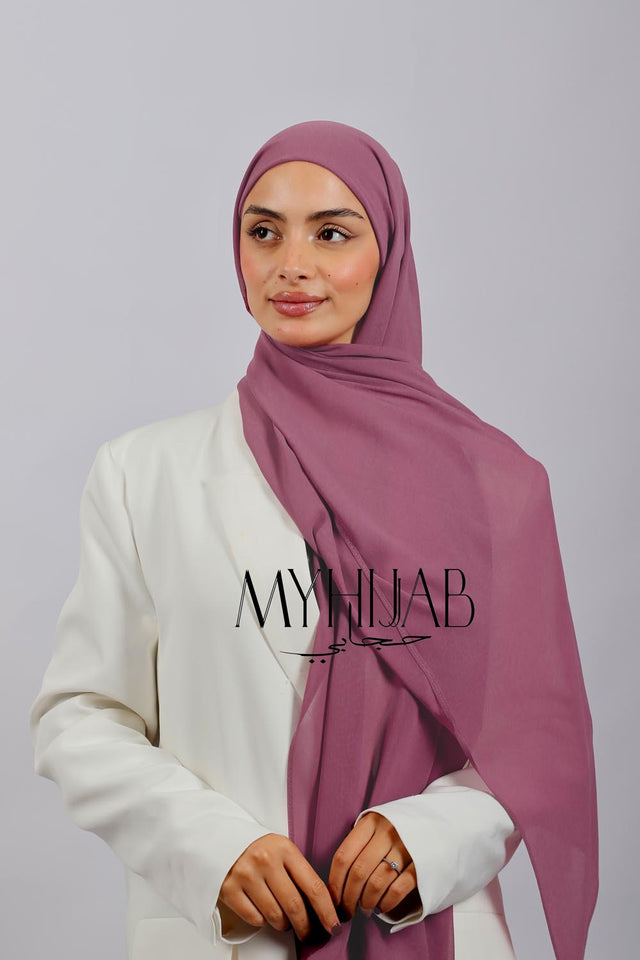 Châle Bonnet - Rose mauve