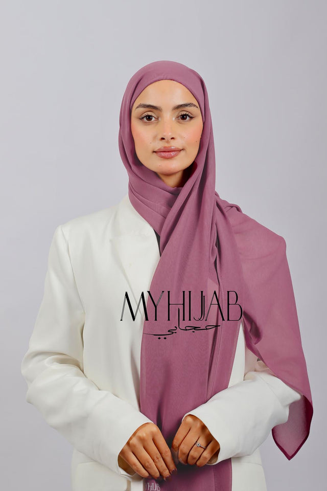 Châle Bonnet - Rose mauve