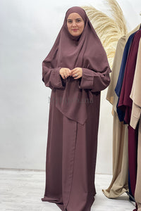 abaya khimar large - Pourpre