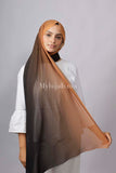 Chiffon Dégradé - Camel et noir