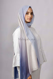 Chiffon Dégradé - Bleu ciel et bleu