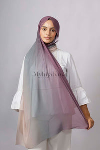 Chiffon Dégradé - Violet et gris