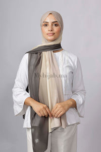 Chiffon Dégradé - Beige et noir