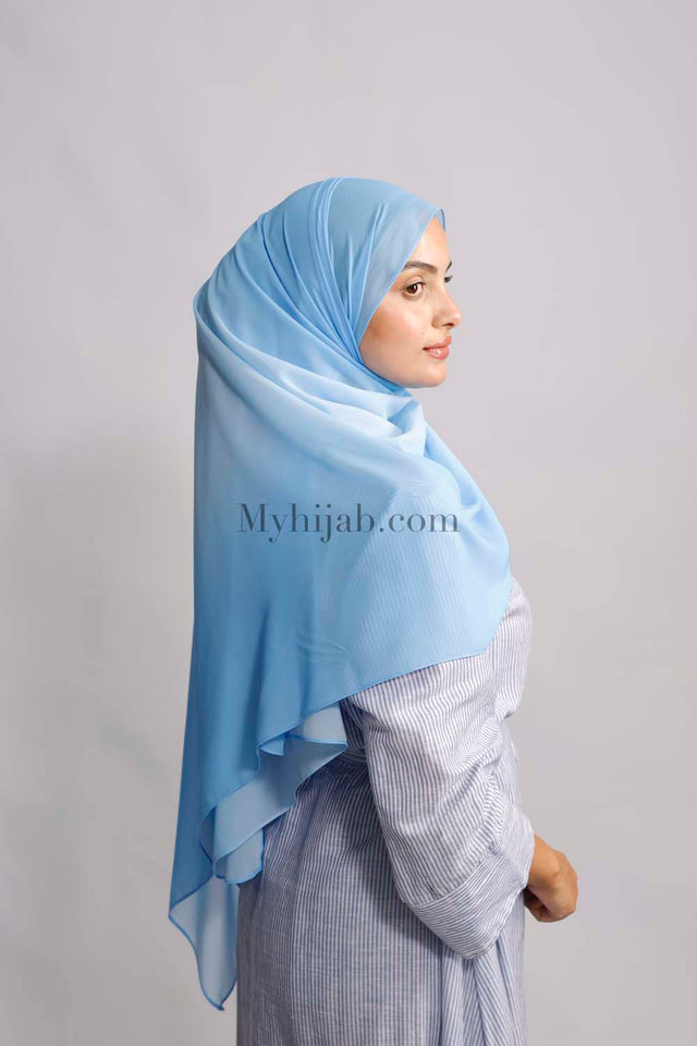 Muslin Dégradé - Bleu ciel