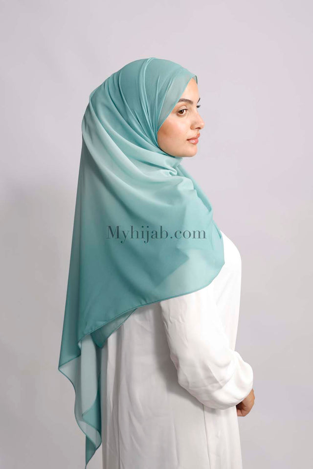 Muslin Dégradé- Torquoise