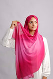 Muslin Dégradé- Rose fushia