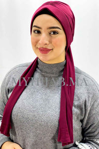 Dubai hijab - bordeau