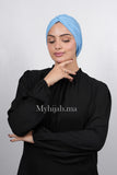 Turban Croisé Cotton - Bleu ciel