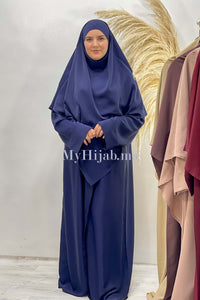 abaya khimar large BLUE MARINE