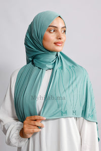 Jersey premium strass - Turquoise