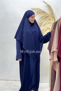 abaya khimar large BLUE MARINE