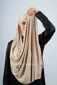 Lycra Tie Back - Beige neaud