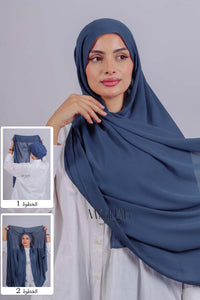 Chale Bonnet Fermé - Bleu jeans foncé