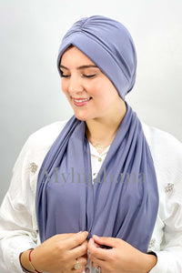 Dubai hijab -blue jean foncé
